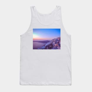 Santorini, Greece Scenic Sunset Tank Top